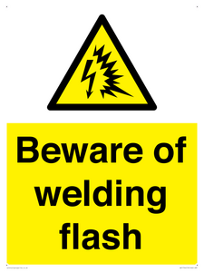 Beware of welding flash